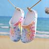 Summer Men's & Women's Sandals Tie-Dye Pattern Clogs Slip On Lightweight Two-Way Wear Garden Clogs Non-Slip Beach Slides