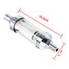 10mm 3/8'' Universal Chrome Glass Fuel Filter Car Petrol Diesel Inline Reusable