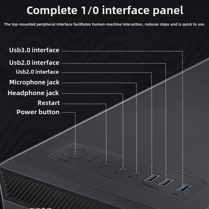 Cross-border Lingzhi Transparent, Personalized Iron Mesh Desktop, Water-cooled Gaming PC Case