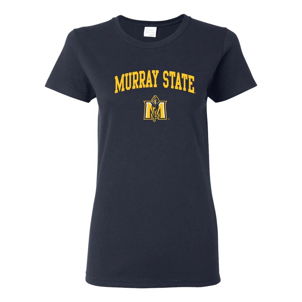 Murray State Racers Arch Logo Womens T-Shirt - Navy