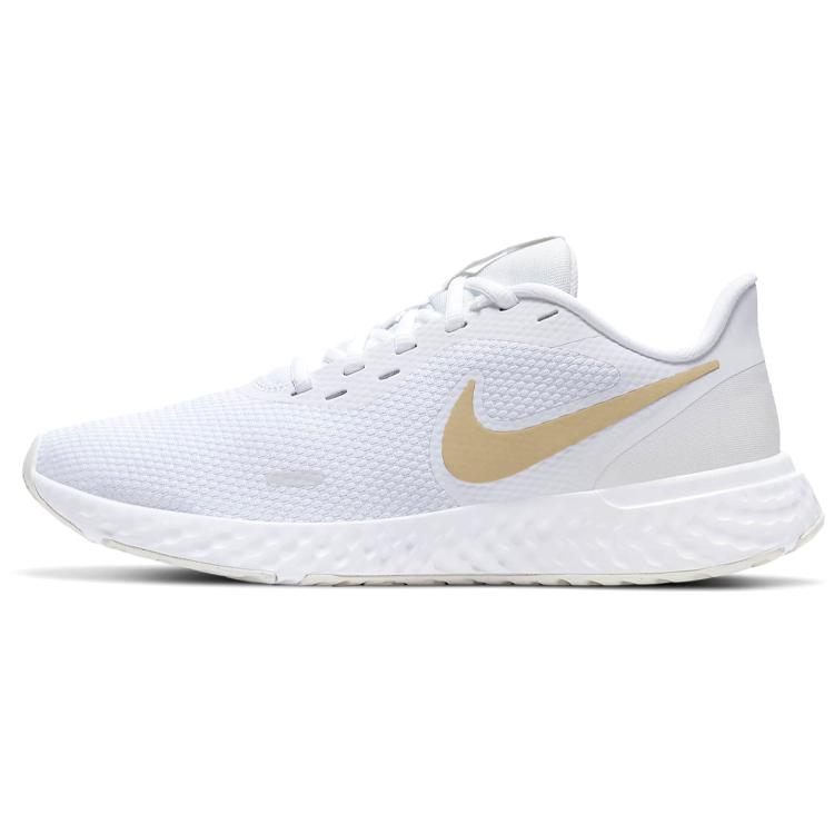 Nike Revolution 5 White/Gold Women's