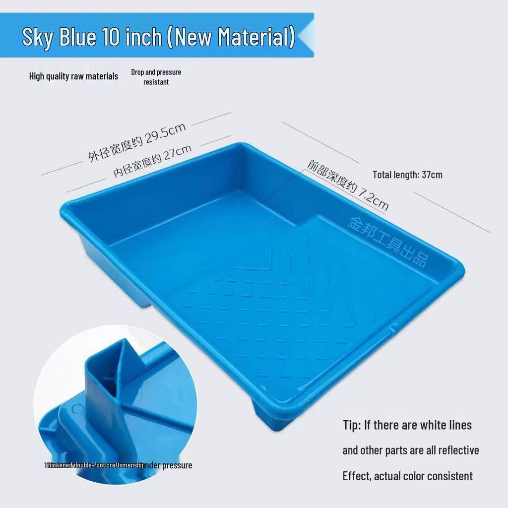 Large Capacity Thick Plastic Paint Tray for Wall Painting and Roller Application