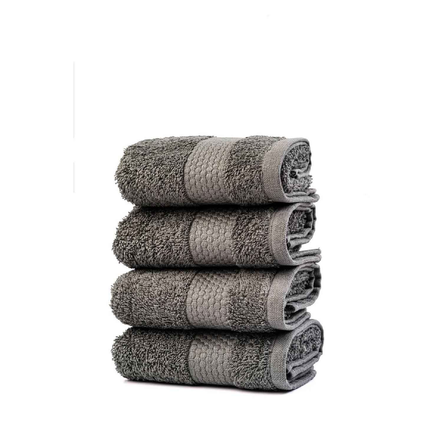 

| Минерва | Набор из 4 гостевых/кухонных полотенец из 100% натурального хлопка мышьяковый