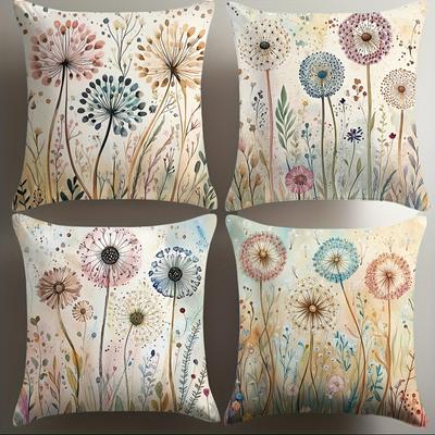 Floral Dandelion-Printed Pillowcases: Add a Touch of Nature To Your Home Sofa Cushion Cover Home Room Decoration