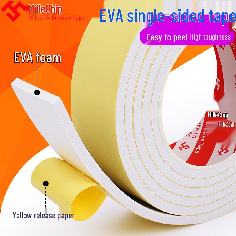 

EVA White Foam Tape: Shockproof Waterproof Adhesive Cushioning Strip for Sealing & Anti-collision 2mm Thick * 1cm Wide * 5m Long