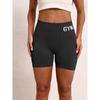 Hip Lifting Yoga Shorts, Exercise And Fitness Letter, Wearing High Stretch Shorts For Women