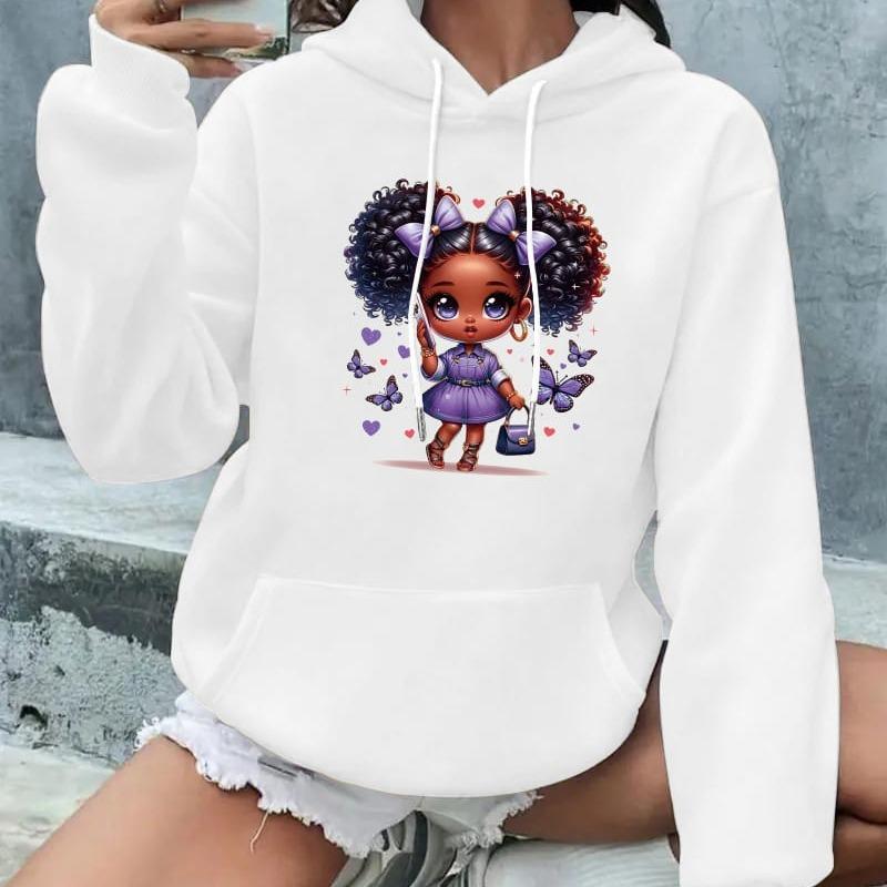 Women s Oversized Hooded Sweatshirt, Soft Cotton Blend, Casual Daily Wear & Lounge Essential XXL белый