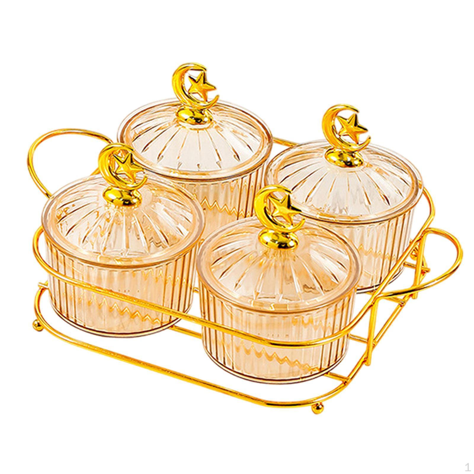 

Блюдо для закусок с четырьмя отделениями, поднос для орехов и сухофруктов для мероприятий янтарь