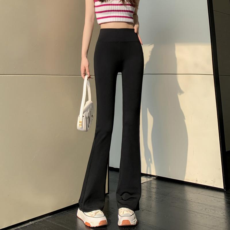 Haifischhose Schlaghose Damen Oberbekleidung Leggings Hohe Taille Bauch Hufeisenhose