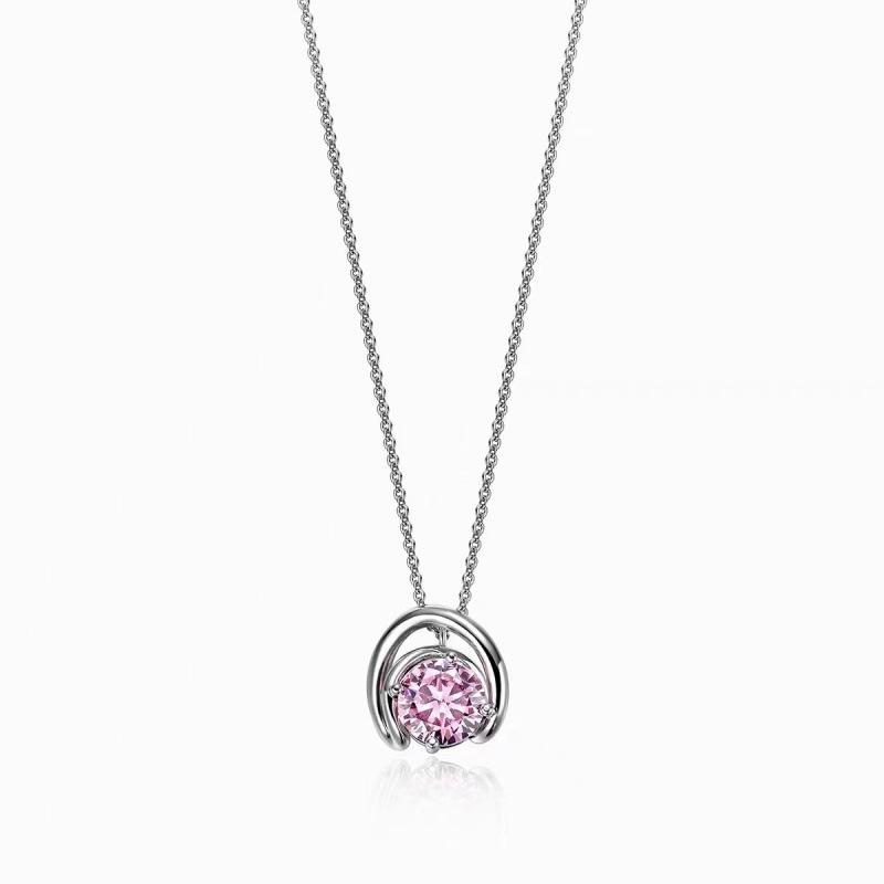 Cherry Blossom Pink Irregular Pendant Necklace - Retro Layered Choker for Women