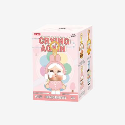 POP MART CRYBABY Crying Again Series-Plyšová hračka s vinylovým obličejem Slepý box (Jednotlivé balení / Sada 6 kusů)