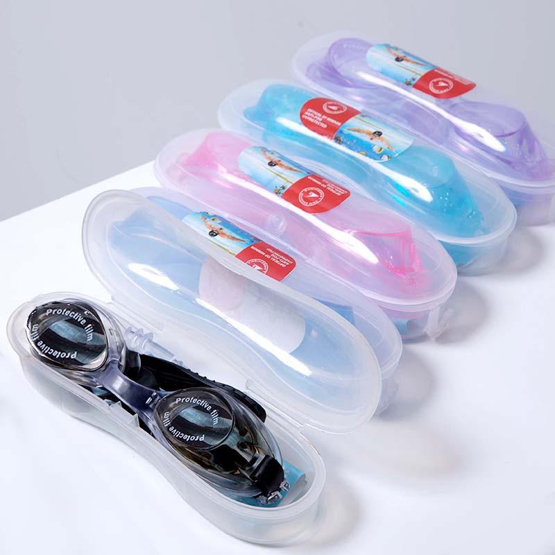 

Unisex Adjustable Waterproof Swimming Goggles - Multi-Color, Flat Light, Recommended for Men and Women