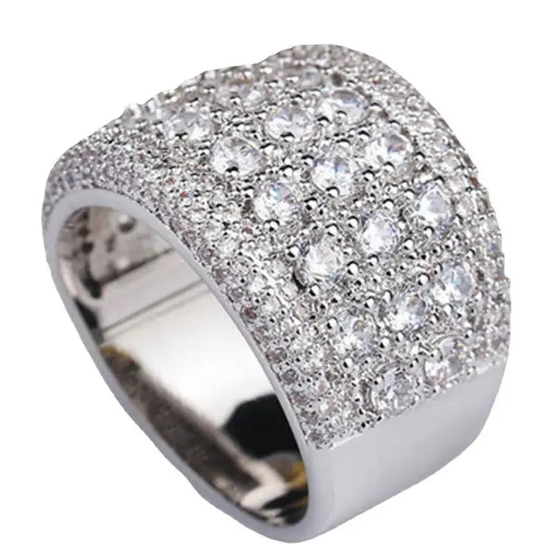 Classic Women's Ring Fashion Casual Simple  All Sparkly Cubic Zircon Party Luxury Wedding