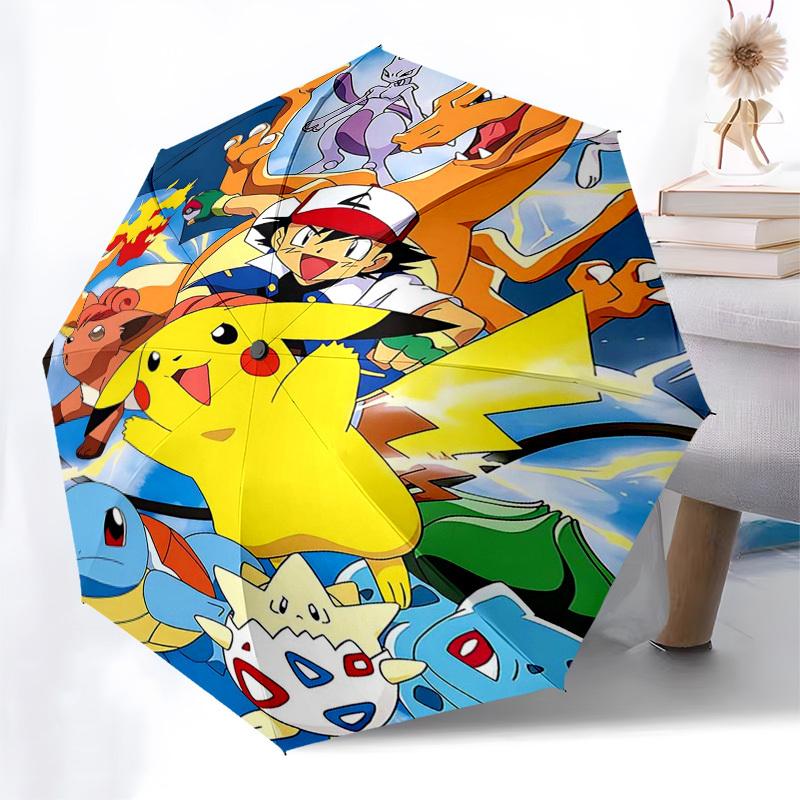 

1pc Sonic the Hedgehog Stained Glass Auto Open Close Umbrella, Portable 3-Fold Design, 8-Bone Iron Frame Outdoor Umbrella, Ideal Gift for Fans, Travel