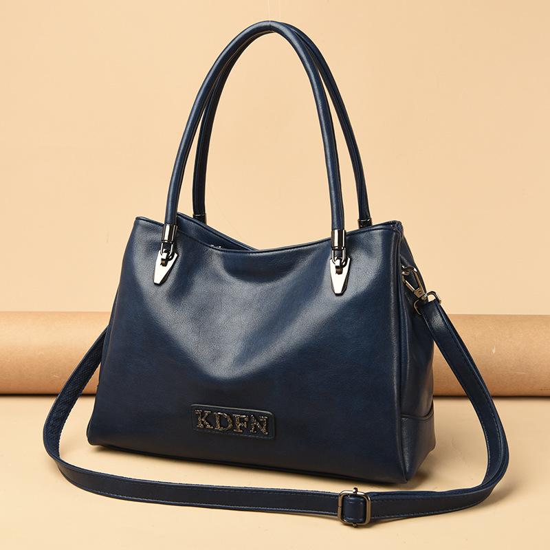Cowhide Pattern Multi-Functional Bag, Hot Diamond Letter Atmosphere Commuter Bag, Simple Leather Women'S Bag Women'S Bag