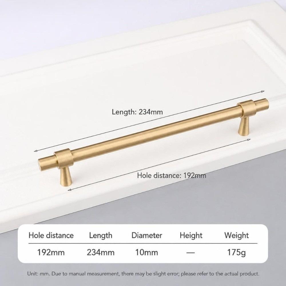 Satin Brass Drawer Pulls T Shape Furniture Handles Modern Pull Handles Kitchen Cabinet Wardrobe