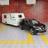 Zhongyuanxing 21016FC Towable Caravan Alloy Toy Car Model with Sound and Light Features.