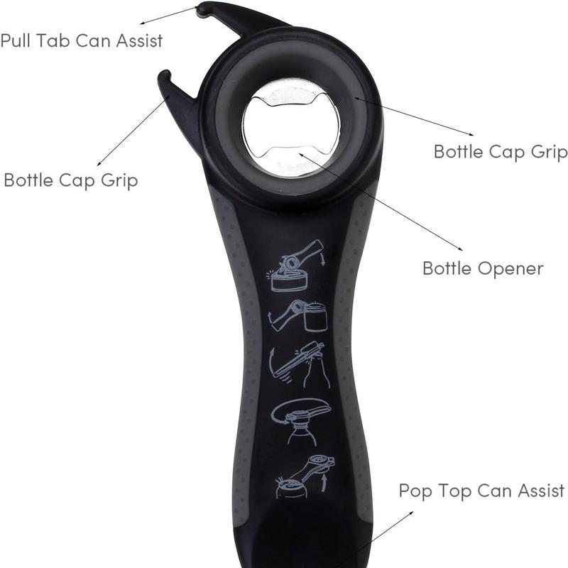 Canning Lids Easy Opener 5 in 1 Plastic Bottle Opener Tool Multifunction Can Opener For Seniors