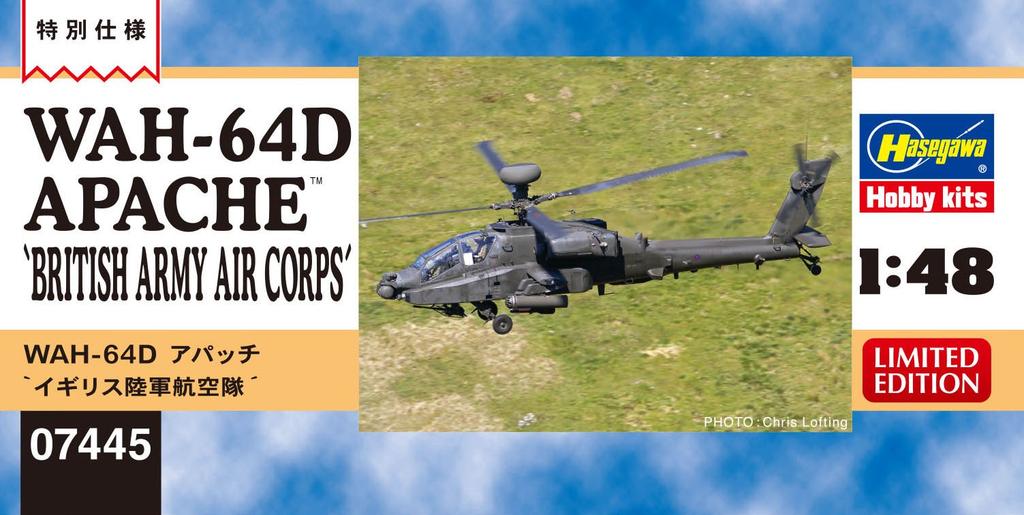 British Army Apache British Army Air Force Plastic Model Kit 07445 1/48 WAH-64D