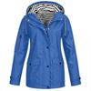 Damenmode Einfarbige Kapuzenjacke Locker Lässig Wasserdicht Outdoor Jacke Leichter Windbreaker Regenmantel für Wandern Camping