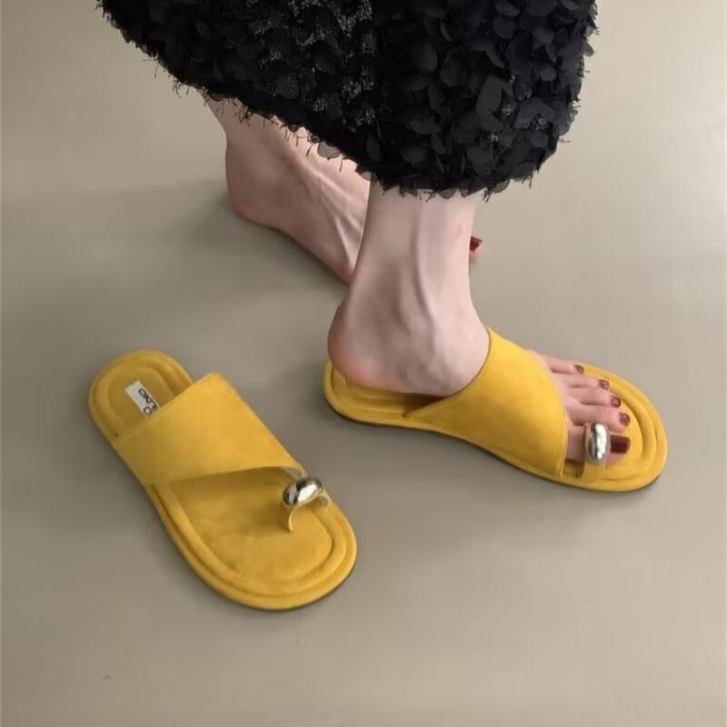 

Fashion New Style Fashionable Women s Slip-On Sandals Summer Hot Sale of The Season Casual Beach Shoes Flat Bottom Clog Style Material 40