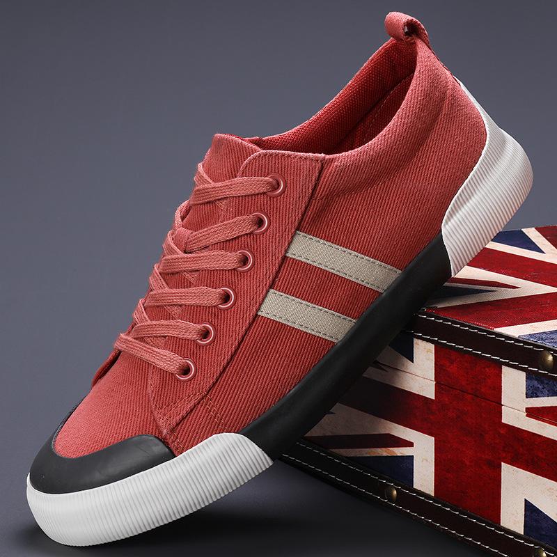 2026 Spring Men s Trendy Korean-Style Casual Canvas Shoes - Versatile & Comfortable Flat Bottom Sneakers 40