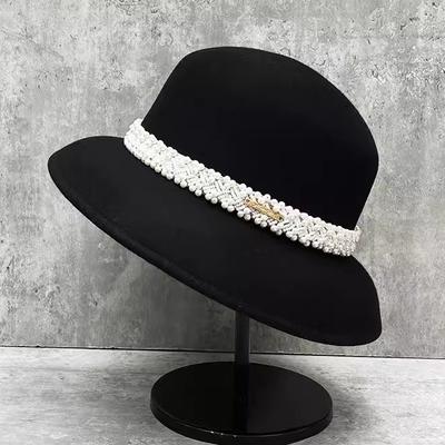 Xiaoxiang Style Hepburn Elegant Woolen Bucket Hat Women'S Autumn And Winter 2024 New Versatile Warm Face Hat