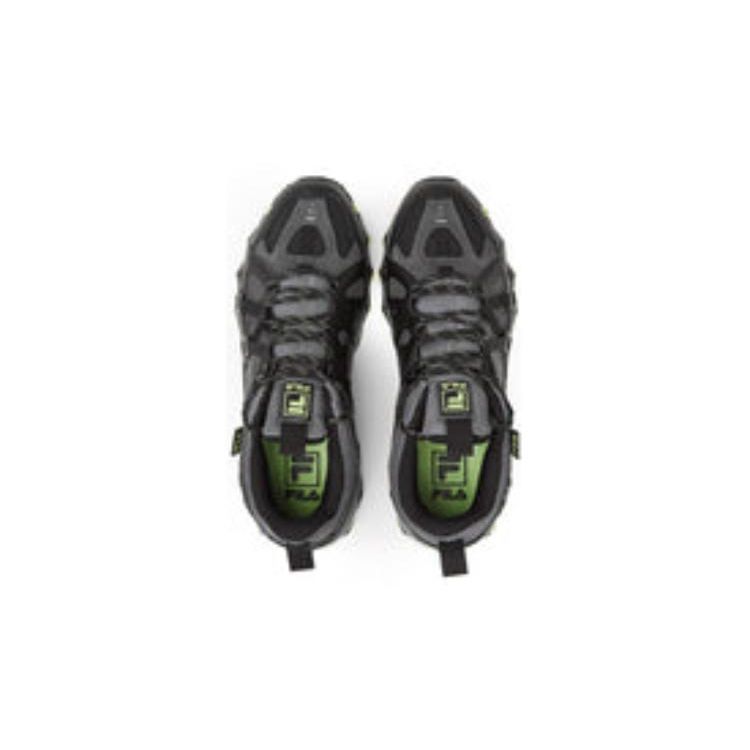 FILA Round Toe Shock Absorbing Durable Low Top Running Shoes Men sneaker Black 1JM01692_056