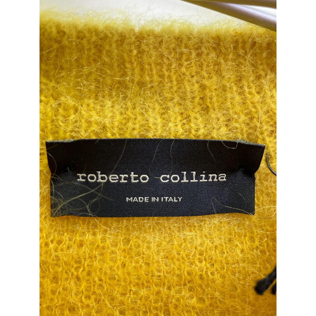 ROBERTO COLLINA RF29001 Yellow Superkit Mohair Shaggy Knit tops 48 yellowUsed