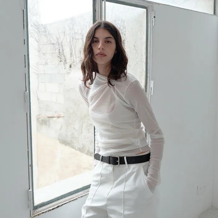 SQUARE LEATHER BELT (SOFT BLACK)