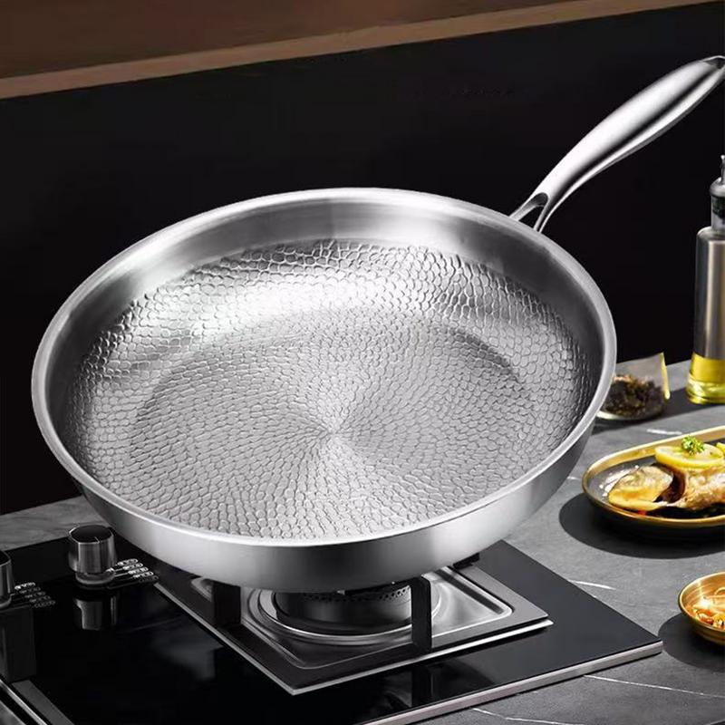 Frying Pan Pancake Pan with Lid Multi Functional Nonstick Cookware Titanium Hammered Skillet For Induction Cooktop Camping
