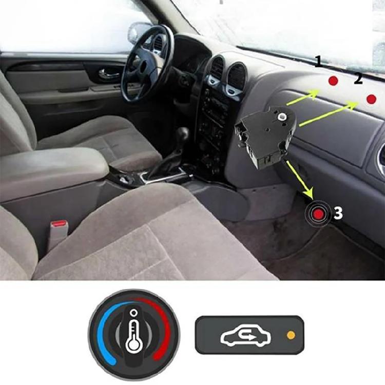 Reliable Temperature Control Motor Plug Play Long Lasting Air Door Actuator 16163982 52402588 52402598 89018365 604-106