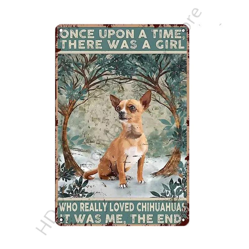 Dachshund Metal Tin Sign Tissue Dog Retro Vintage Bar Decor Wall Poster Golden Retriever Husky Plaque Home Decoration Style