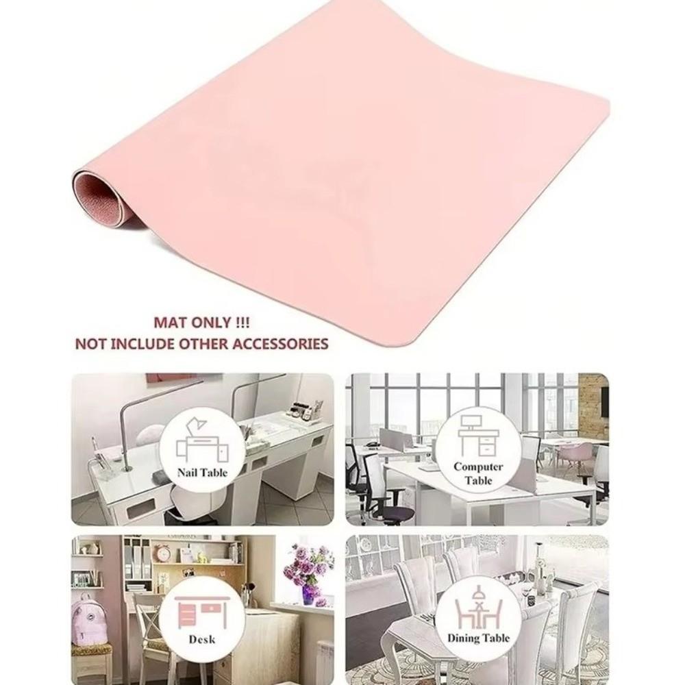 Waterproof Foldable Mouse Pad PU Leather Hand Rest Pad Dust-proof Keyboard Pad Nail Studio