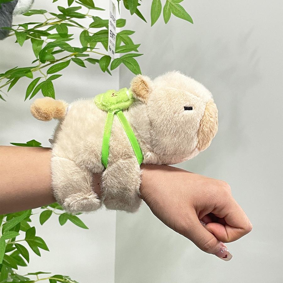 Lovable Capybara Plush Stress Relief Accessory Ideal For Wristband Fun And Gifts коричневый
