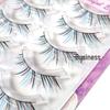 Set of Five Dreamy Ice Blue & Black False Eyelashes: Natural Flow, Realistic, One-Piece Fairy Cosplay Lashes