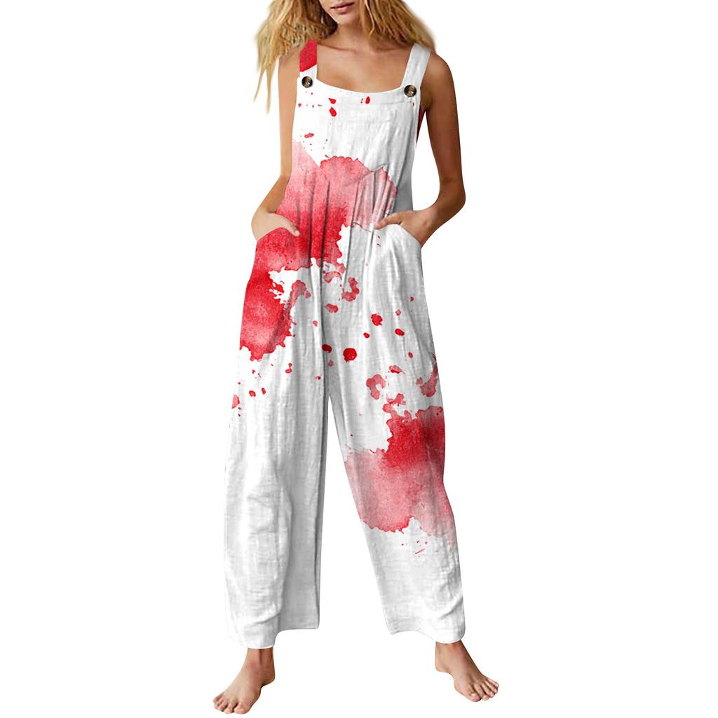 Dámský overal Potištěný Ležérní Volný Overal