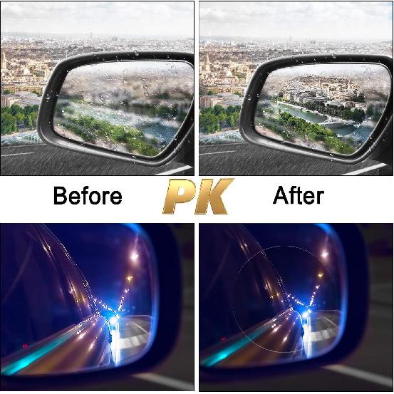12 Pieces Car Rearview Mirror Film Rainproof Waterproof Anti Fog Nano Coating for Mirrors and Side Windows