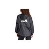 adidas Wind.Rdy Hyperglam Striped Logo Print Long Sleeve Hooded Jacket Women Outerwear Black IS8036