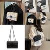 Elegant Fashionable Small Square Crossbody Bag For Women In Black And White With Trendy Street Style