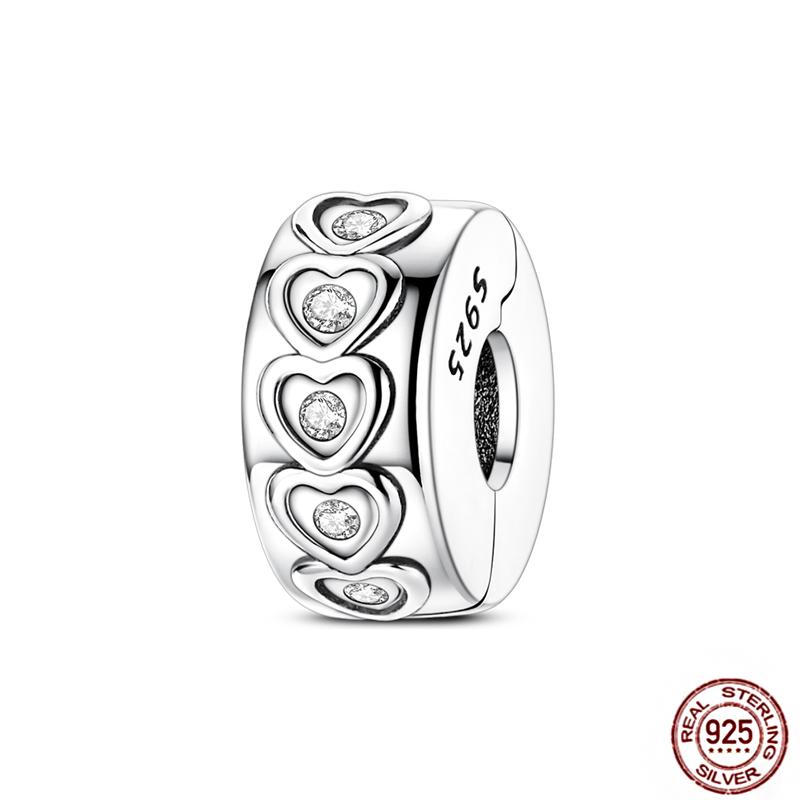 Copper Loveheart Charms Beads Cute Cat Panda Poker Phone Charm Pendant Fit Original Bracelet Diy Jewelry Women Gift