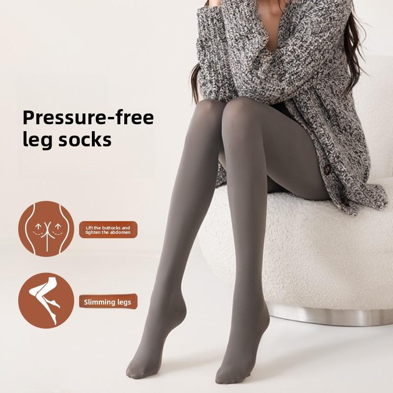 Gray Pantyhose For Women, Autumn And Winter, New High-Waisted Tummy Control Slimming Pressure Leggings