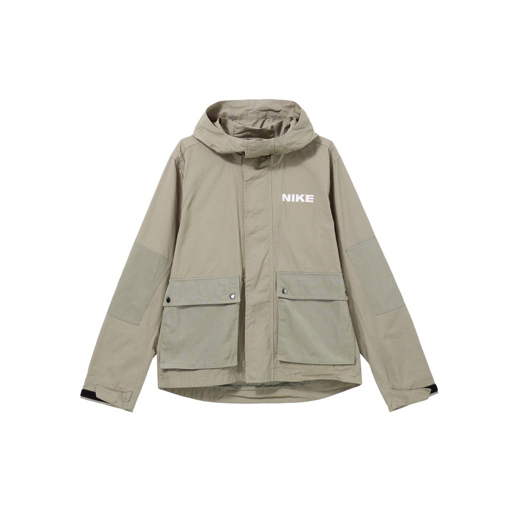 Nike City Made Multi-Pocket Logo Woven Hooded Jacket Men Outerwear Light-Army-Green DA0078-320