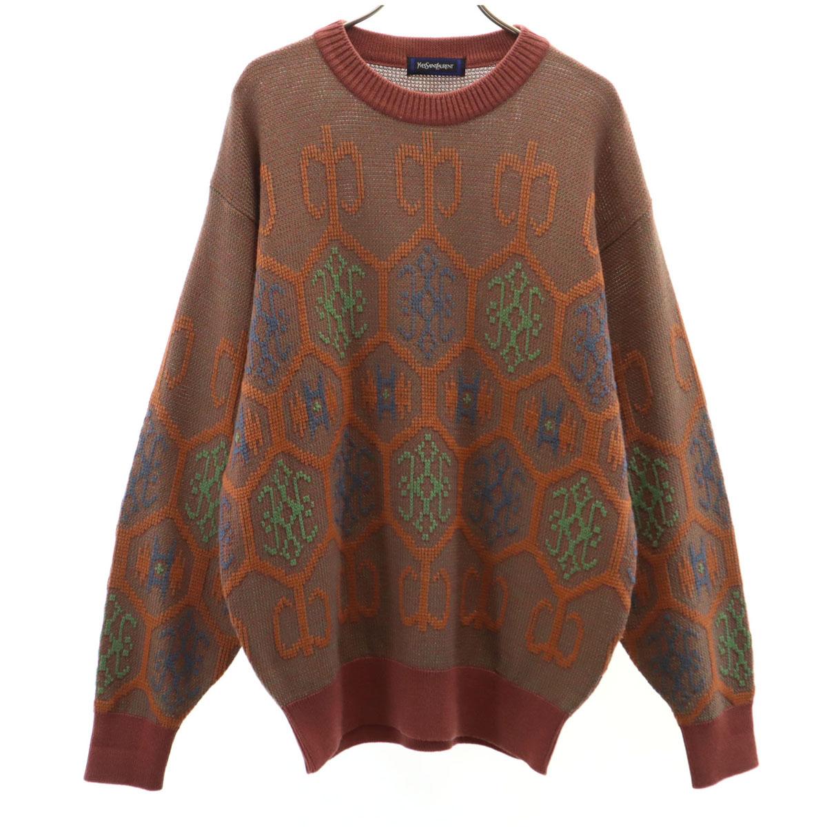 

Yves Saint Laurent 90-ті роки Старий Комбінезон ручка Светр з довгим рукавом L в язаний Чоловічий Вживаний