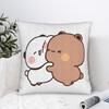 Panda Bear Couple Anime Cartoon  Square Pillow Cases Bubu And Dudu Cushion Covers Fashion Zipper Decor Pillowcase for Home 18