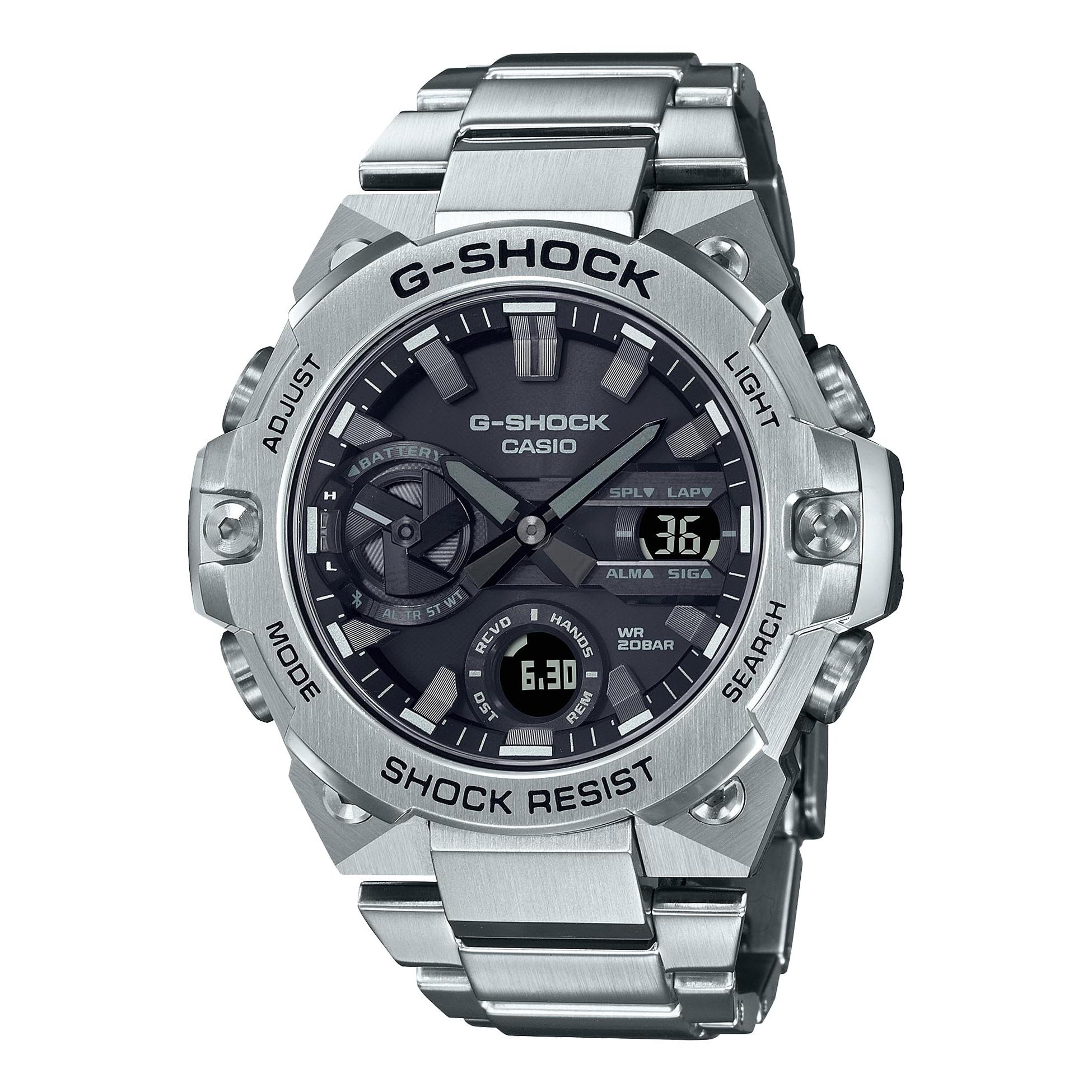 

[Casio] G-Shock Watch G-STEEL Smartphone Link Carbon Core Guard GST-B400D-1AJF Men s Silver, Authentic Japanese Model