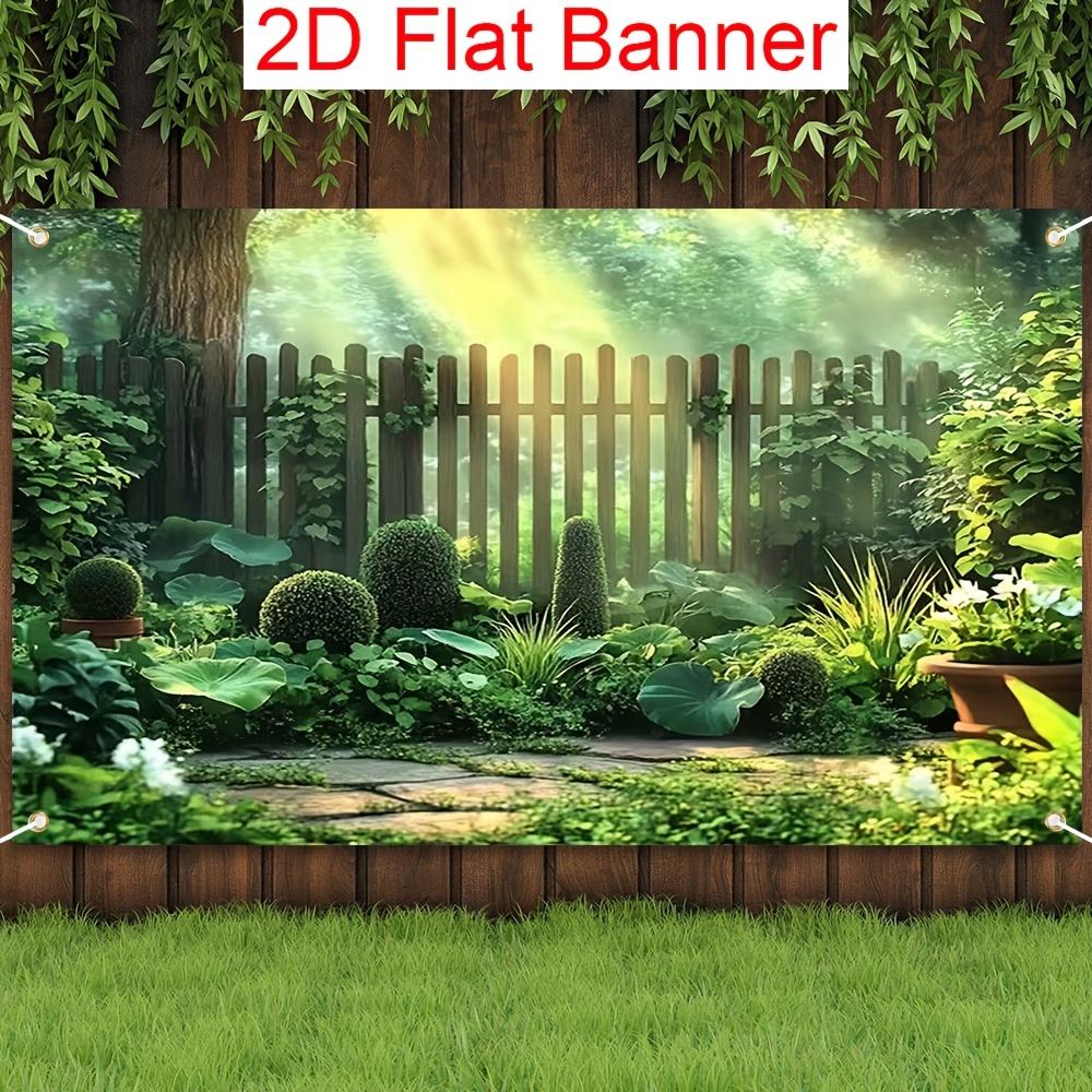 1Pcs Lush Tropical Jungle Leaves Wood Fence Decoration Background Nature Backdrop Decorations For Photo Studio Photo Booth Party