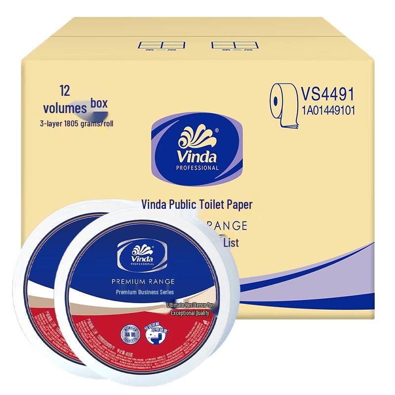 Vinda 3-Ply Commercial Core Toilet Paper