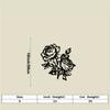 Wrought Iron Wall Art Two Roses Metal Decor Black Elegant Home Garden Living Room Bedroom Patio Gift Valentine Wedding Thanksgiving