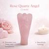 REMEDYWALA Energized Rose Quartz Crystal Angel, Natural Reiki Stone Angel Healing Gemstone (2 IN)